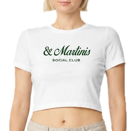 &Martinis Classic Ribbed Crop Top