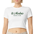 &Martinis Classic Ribbed Crop Top